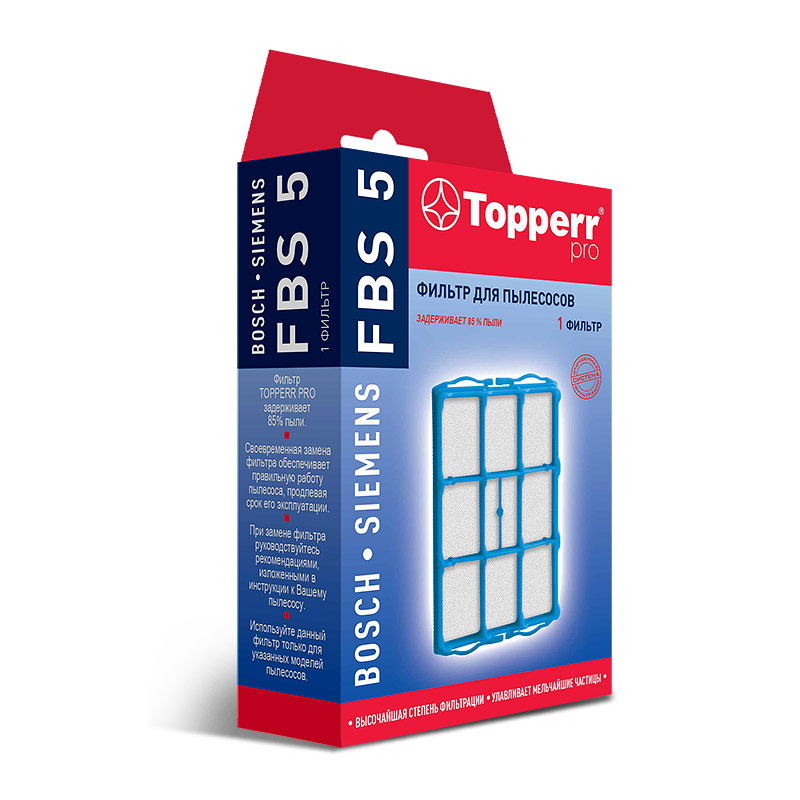 TOPPERR Фильтры для пылесосов TOPPERR FBS 5 1140